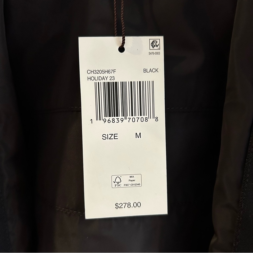 Michael Kors CH3205H67F Branded Black Hooded Jacket | Size M | new with tags - Picture 3 of 6
